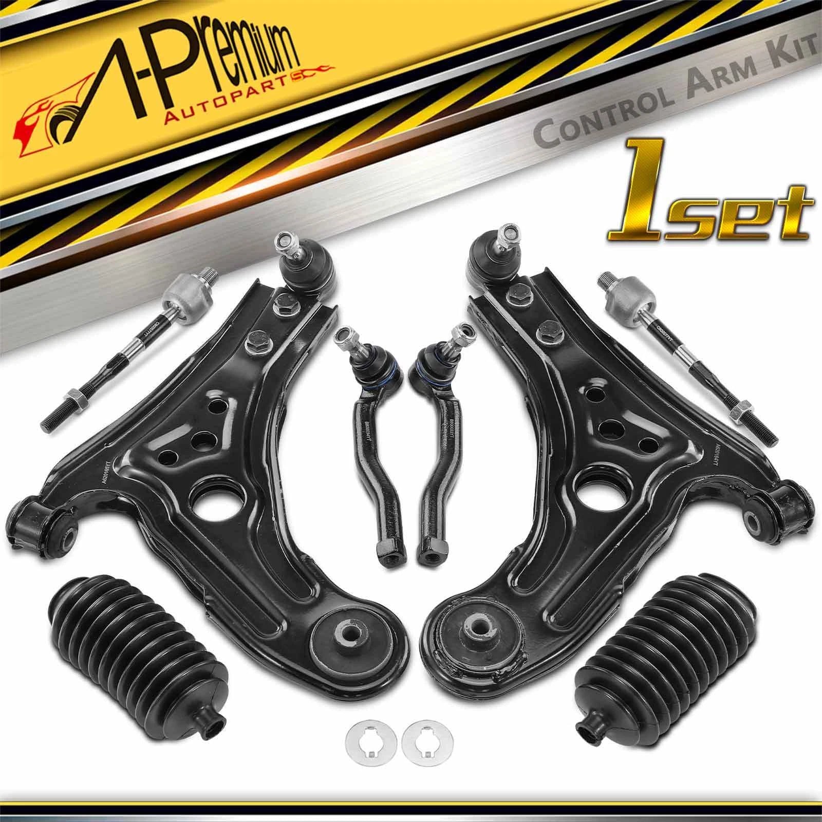 Front Control Arm w/Ball Joint & Tie Rod Kit for Chevrolet Aveo (2012–2015)