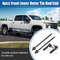 Set of 4 Front Inner Outer Tie Rod End Links for Ford Escape (2009–2012)