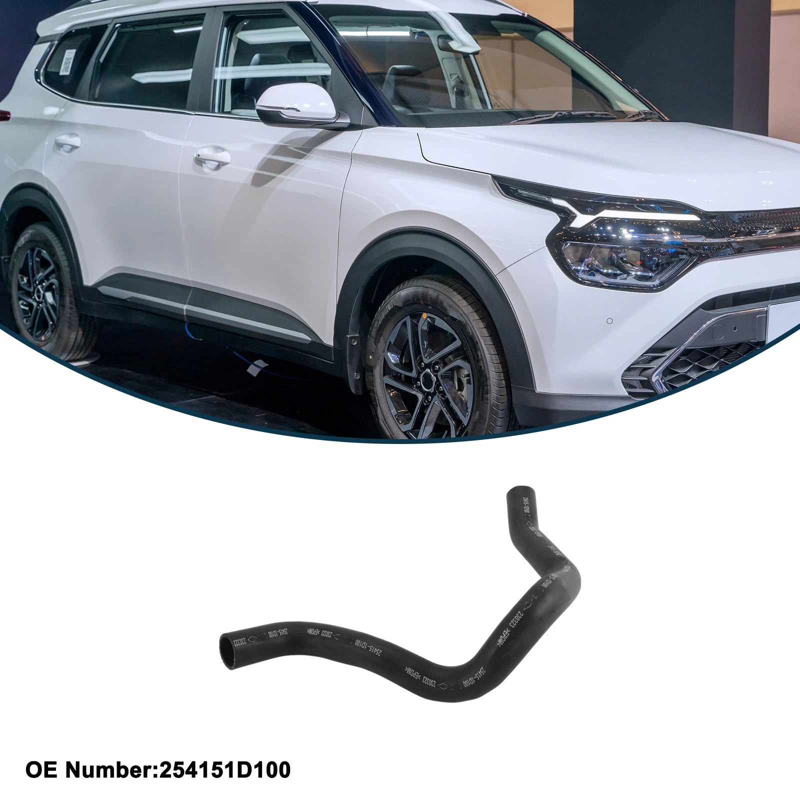 Radiator Hose No. 254151D100 for Kia Carens (2007–2008) Rubber Coolant Pipe