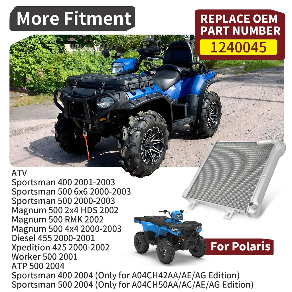 Aluminum Radiator for Polaris Sportsman 400 500 (2000–2004) 1240045