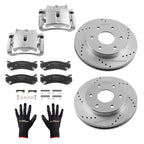 Front Drilled Rotors Brake Calipers Pads Kit for Cadillac Escalade (2002–2020)