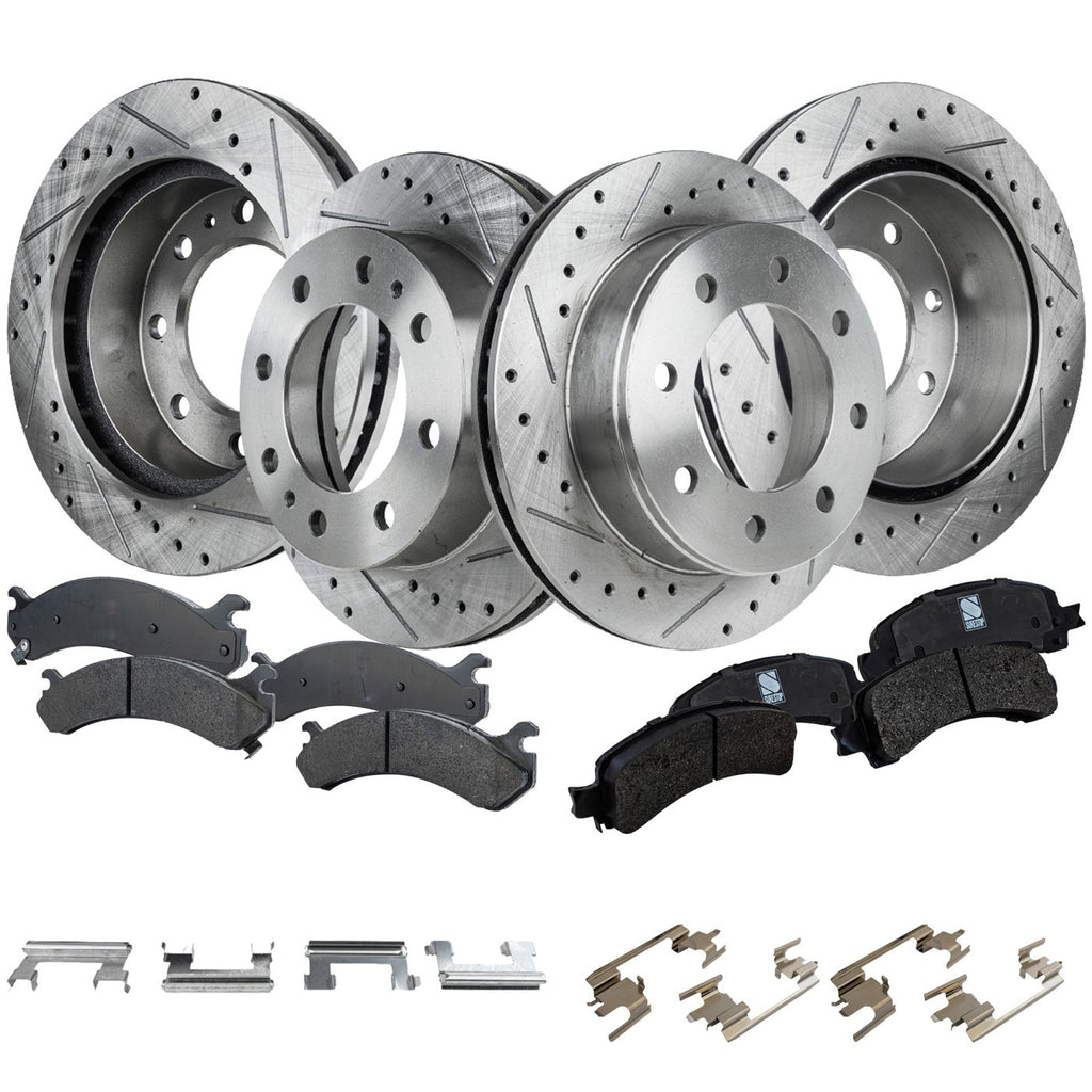 Brake Disc & Ceramic Pad Kit for Express 2500 (2003–2017) Cross-drilled
