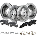 Brake Disc & Ceramic Pad Kit for Express 2500 (2003–2017) Cross-drilled