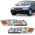 Set of 2 Chrome Headlight Assemblies for Toyota Camry (2000–2001)