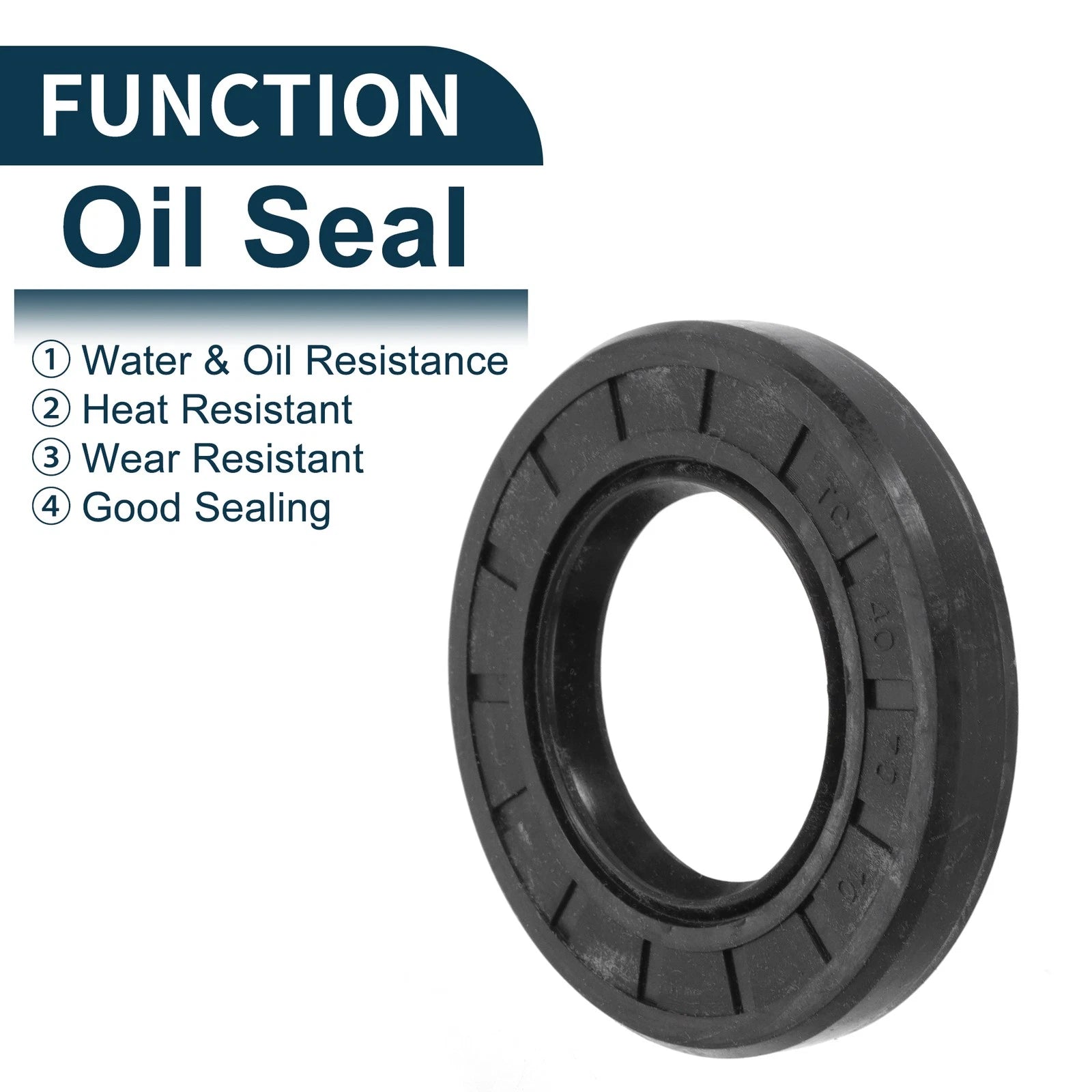 Set of 5 Oil Seal Rotary Shaft Seal NBR Rubber 40x70x10mm