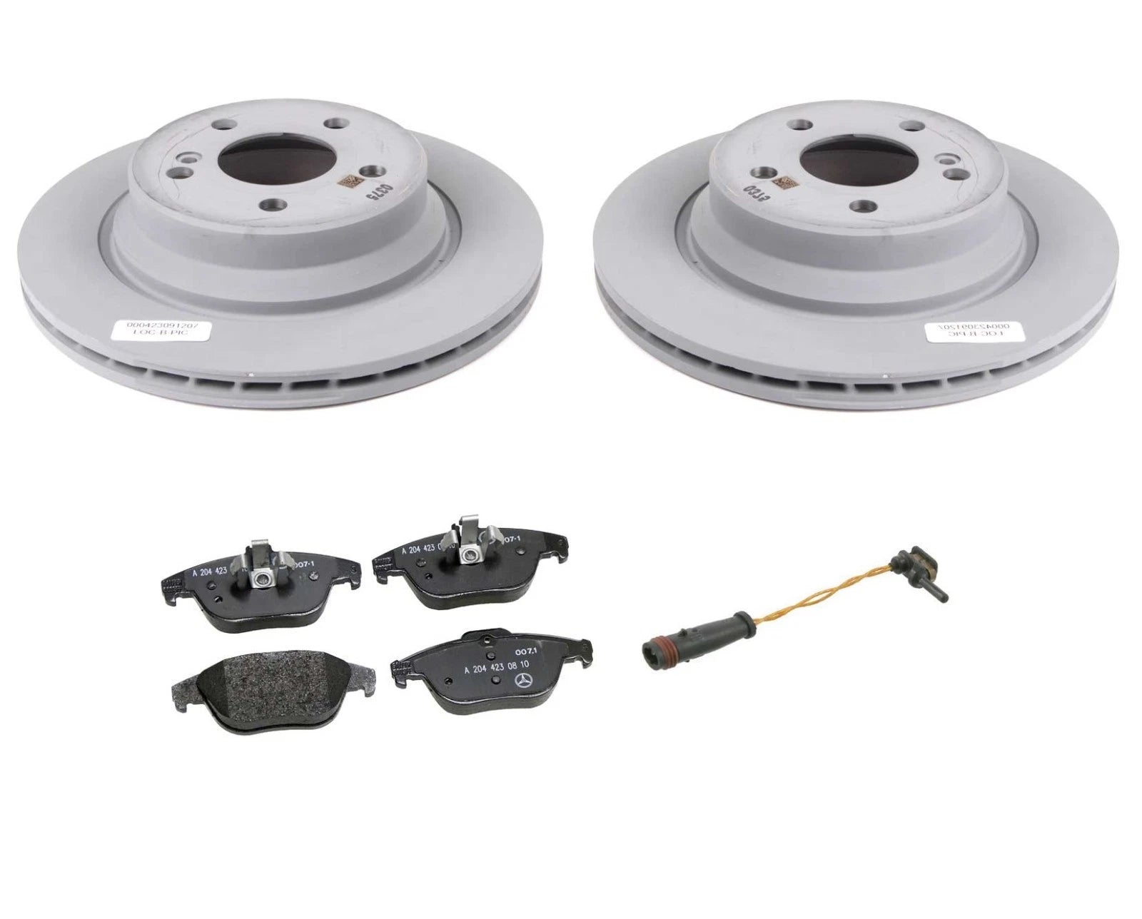 Rear Disc Brake Pad and Rotor Kit for Mercedes W204 GLK250 GLK350 (2009–2016)