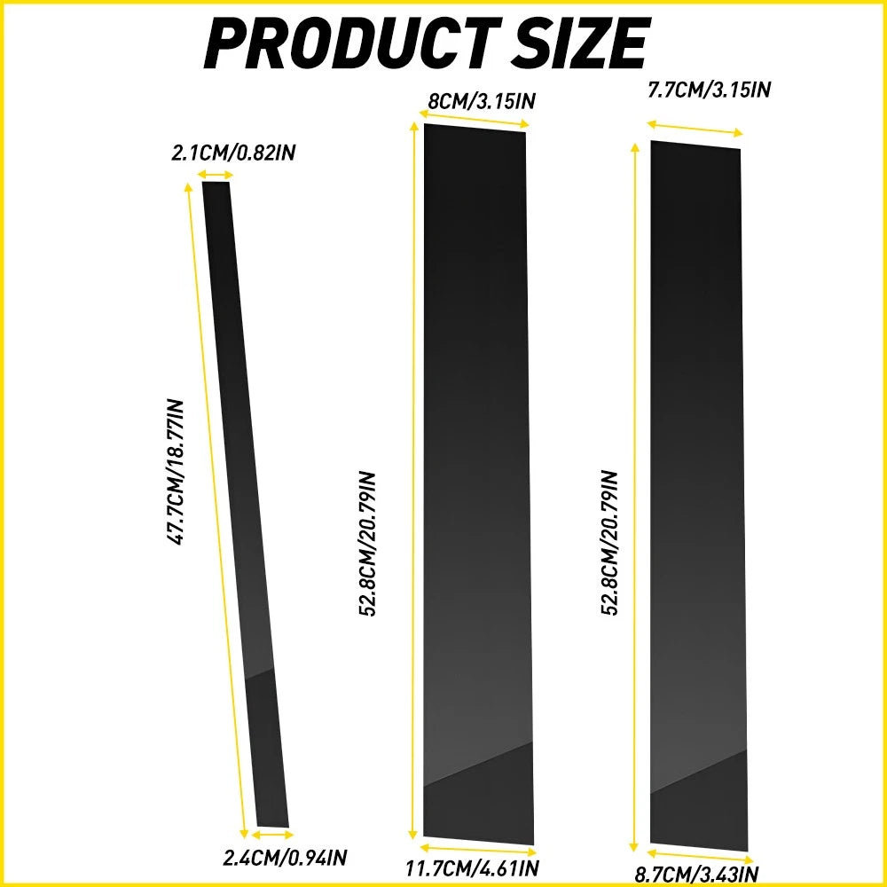 Set of 6 Door Trim Covers for Nissan Titan Crew Cab (2004–2015) Black