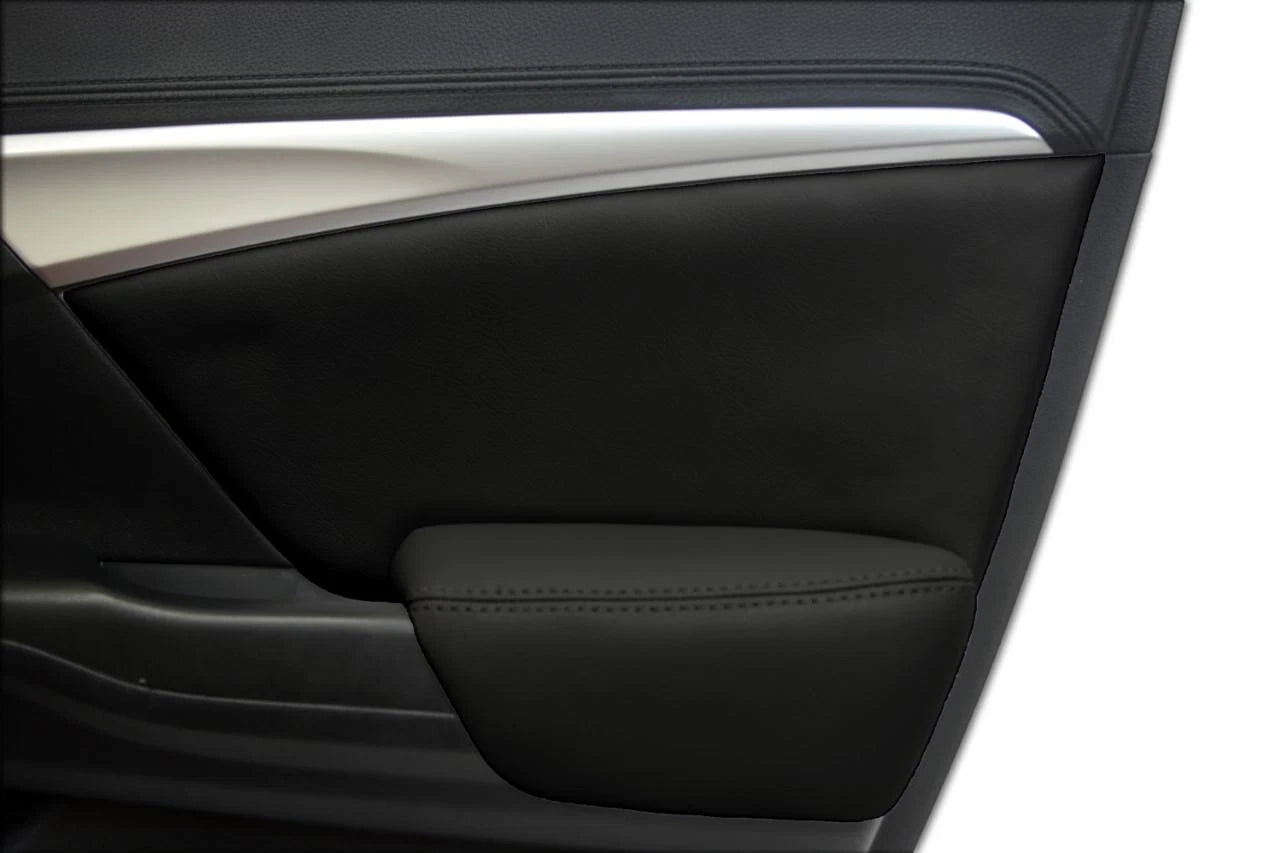 Rear Insert Door Panel Cover for Honda Civic Sedan (2012–2015) Black PVC Leather