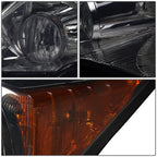 Set of 2 Smoked Amber Headlights for Honda CR-V (2007–2011)