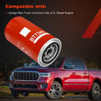 6X BT7349 Diesel Oil Fuel Filter for Dodge Ram 2500 3500 (2003–2023)