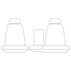 Front Custom Tailor Made Grey Canvas Car Seat Covers for Toyota FZJ105 HZJ105