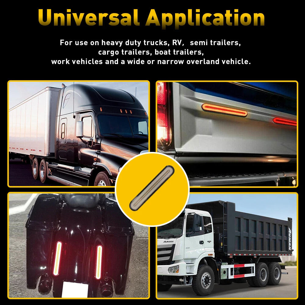 LED Brake Stop Signal Turn Flowing Sequential Tail Light Strip for Universal (2010–2023)