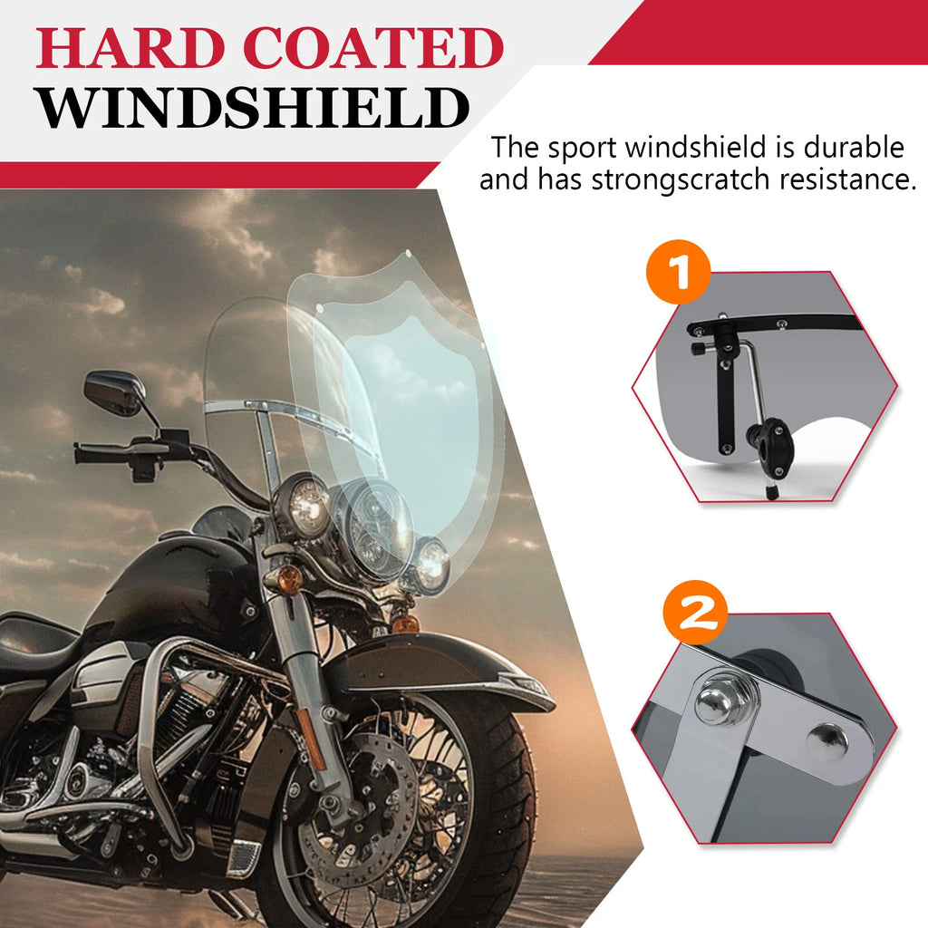 Large Clear Windshield for Harley Honda Magna Shadow Spirit