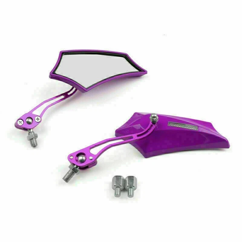 Rear View Mirrors 8mm 10mm for Motorcycle Chopper Cruiser Dirt Bike
