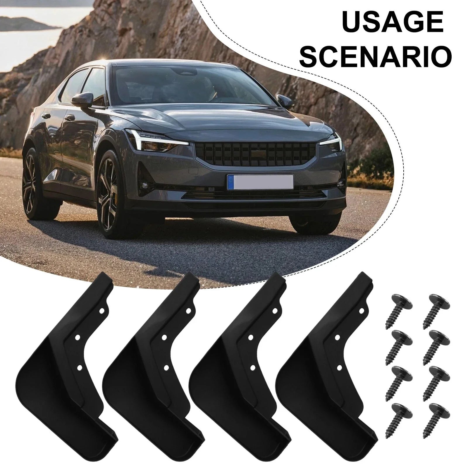 Mudguard Covers / 4 × Splash Guards for Model 2