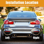 Pair Rear Bumper Reflector Strip Cover for BMW (63147182191)