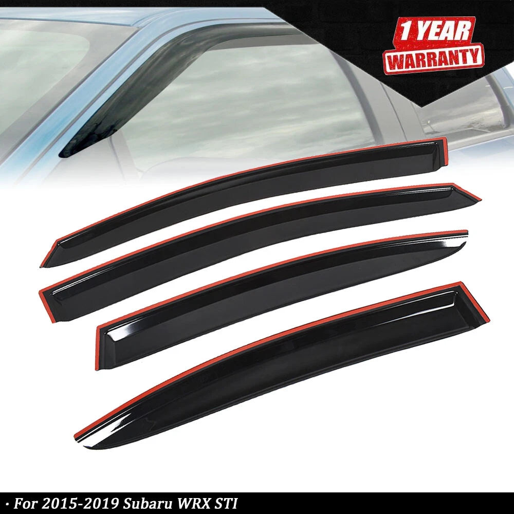 Window Visors for Subaru WRX STI (2015–2019) Smoke Tinted Acrylic