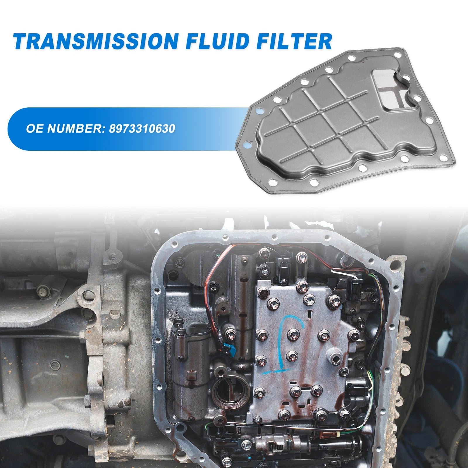 Transmission Fluid Filter Oil Pan for Chevrolet (JR405E, No.8973310630)
