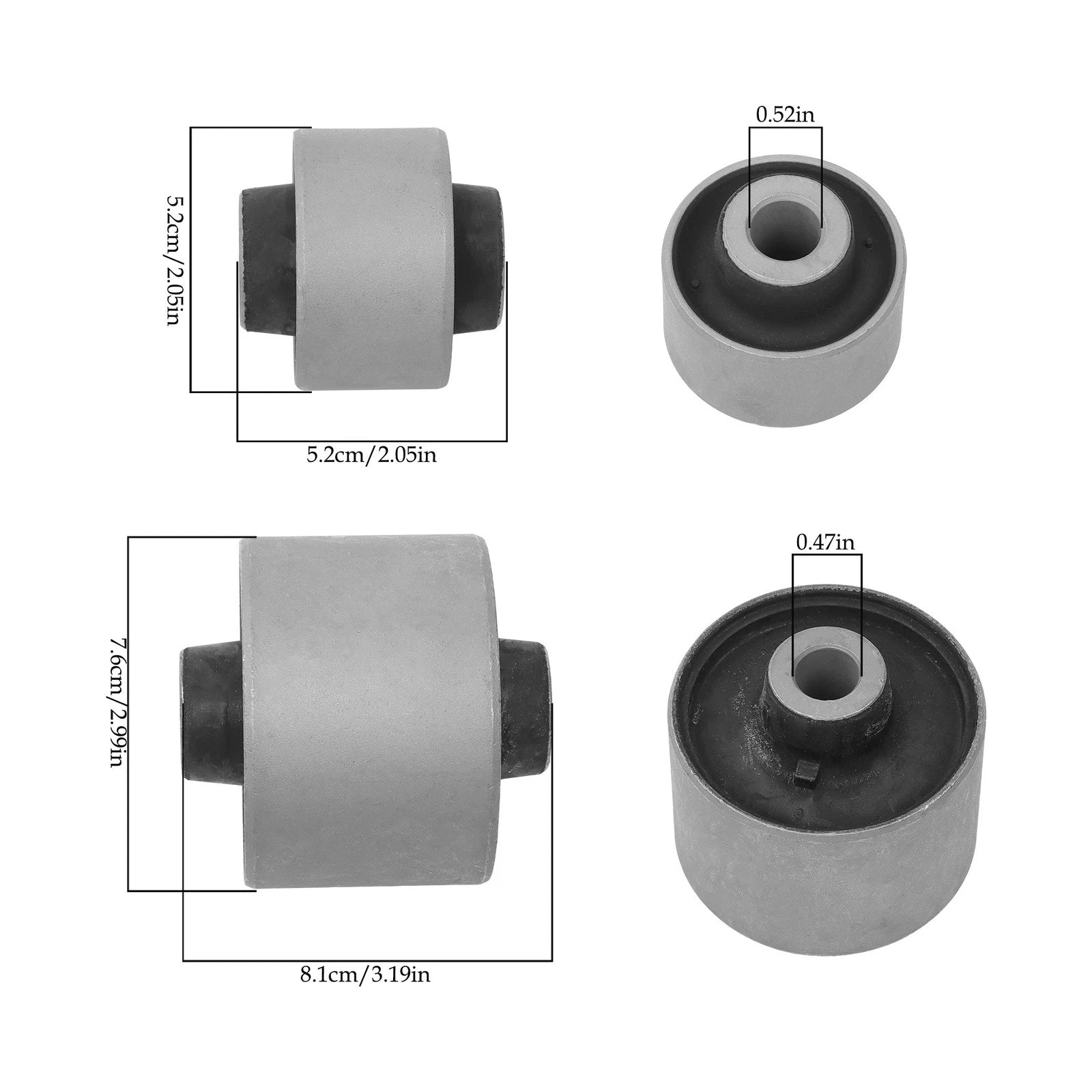 Set of 4 Front Control Arm Bushings for Altima 2007-2013, Maxima 2009-2015, Murano 2009-2012