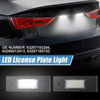 1 Pair White LED License Plate Light Assembly 63267193294 2835SMD for BMW 
