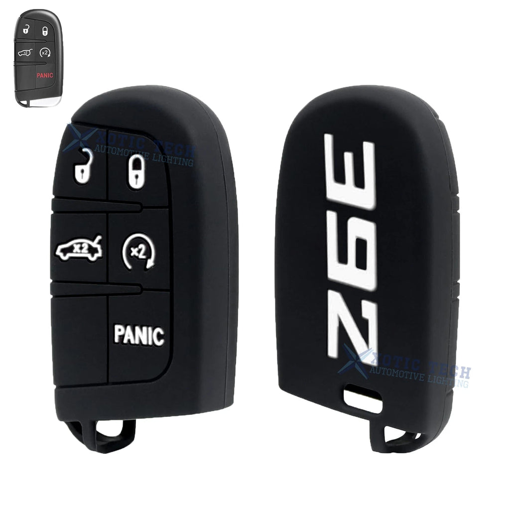 Silicone Remote Key Fob Shell Cover for Jeep Chrysler Dodge (2014–2014)