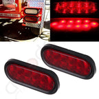 2X 6" Oval LED Tail Stop Signal Side Marker Light for Trailer Truck