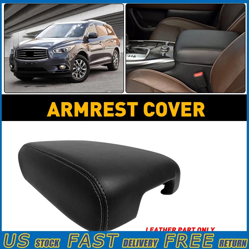 Center Console Lid Armrest Vinyl Cover for Infiniti QX60 JX35 (2013–2020)