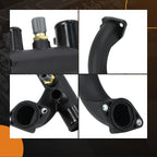Thermostat Housing Assembly for Jaguar XJ8 XK8 Vanden Plas (1997–2003) 96JV-8A504-BD
