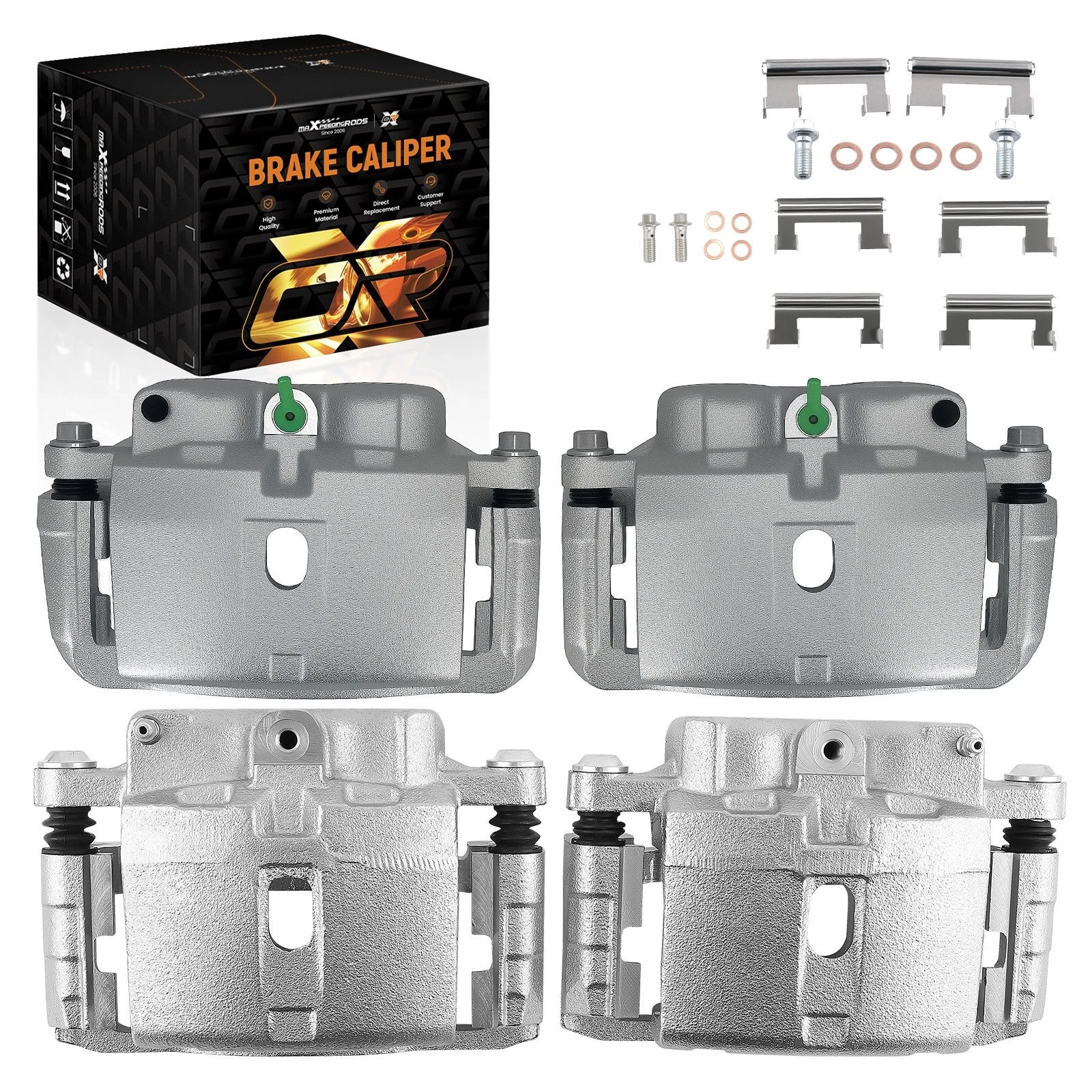 Front Rear Disc Brake Calipers with Bracket for Chevrolet Silverado 1500 HD (2001–2007)