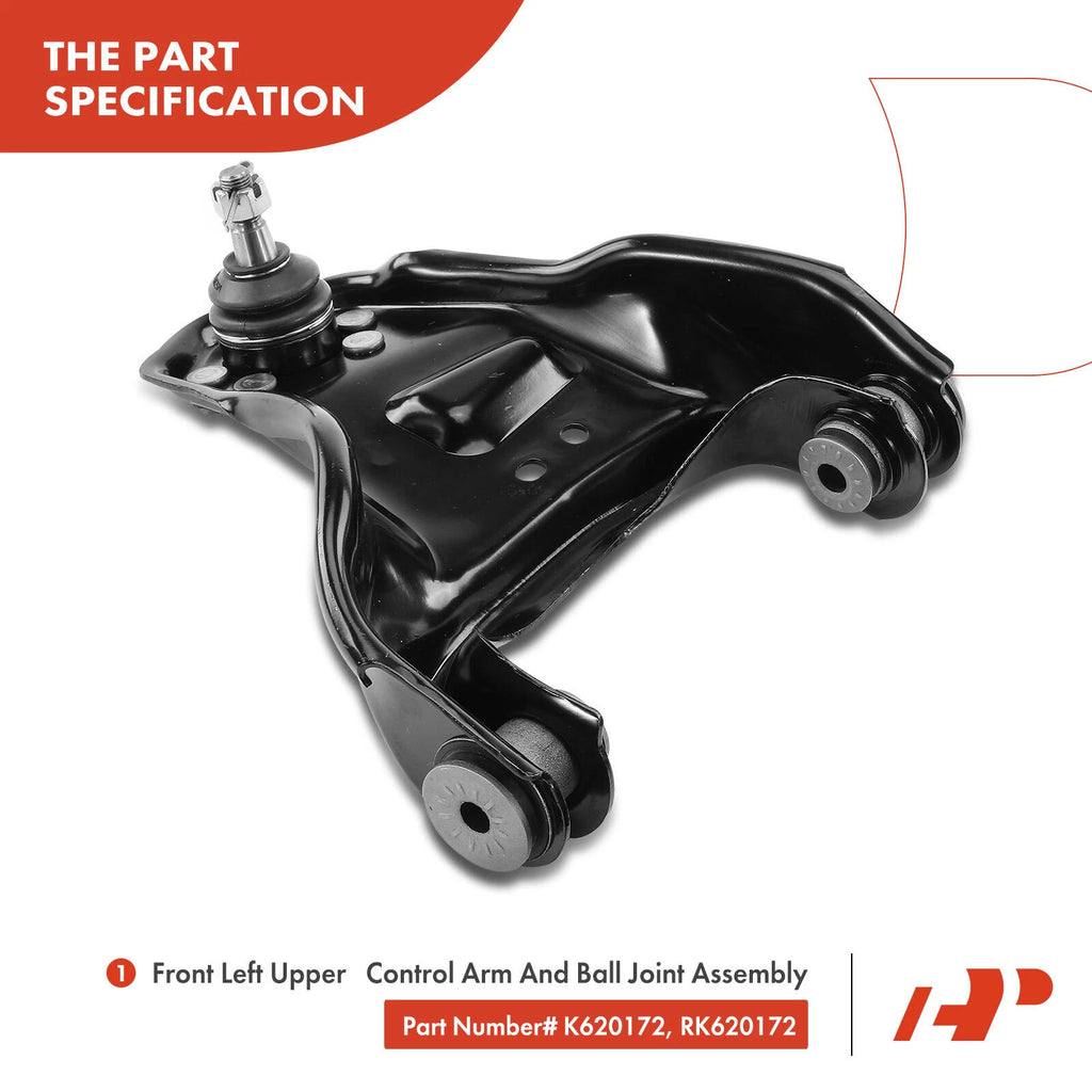 Set of 4 Front Upper Control Arms & Outer Tie Rod Ends for Chevy Blazer