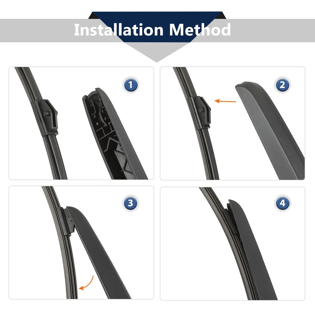 Set of 2 Rear Windshield Wiper Blade Arms for Audi A4 Avant (2010–2016)