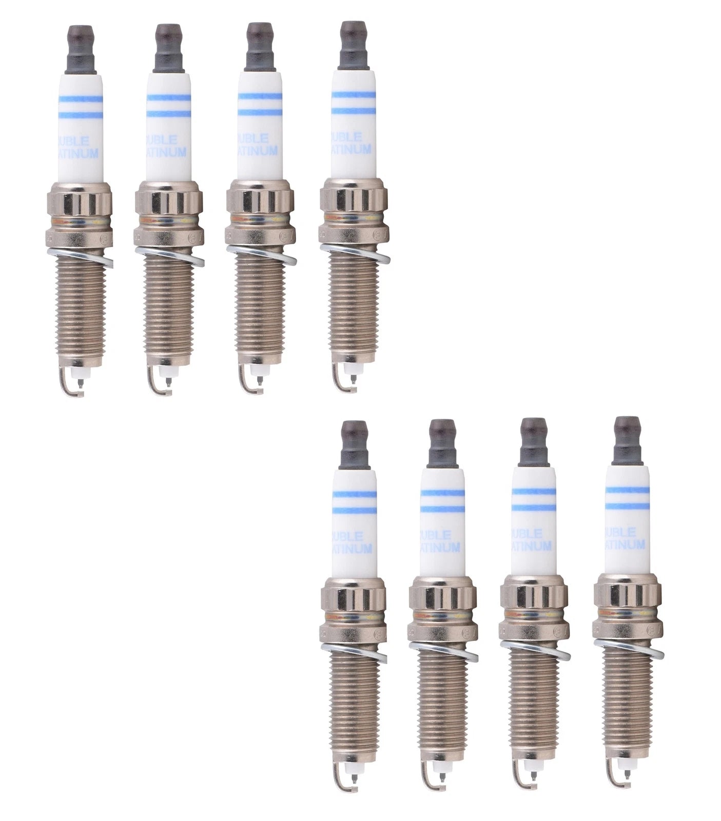 Set of 8 Spark Plugs Bosch Double Platinum for BMW E84 E89 F02 F06 F10 F25 F31 (2007–2017)