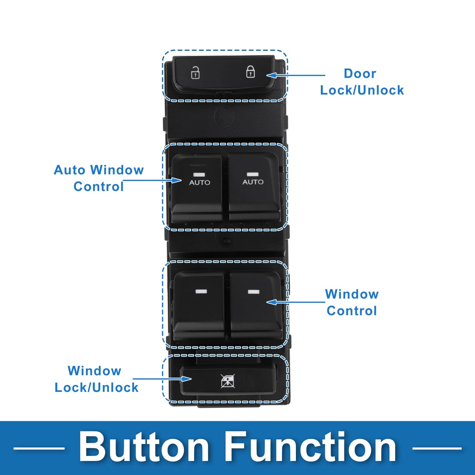 Power Window Switch for Hyundai Sonata (2015) No. 93570C1010