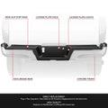 Chrome Rear Bumper with License Light for Ford F-250 SD (2017–2022)