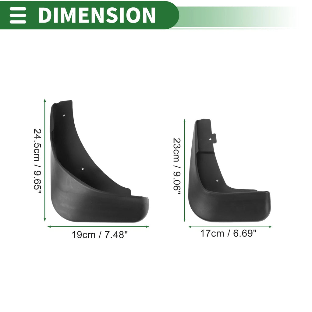 Set of 4 Mud Flaps Splash Guards for Mitsubishi Galant (2007–2012)