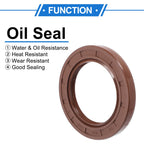 2X Oil Seal Rotary Shaft Seal FKM Rubber 40x60x7mm  