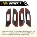 Set of 4 Carbon Fiber Door Handle Bowl Cover Trim for Ford Ranger (2023–2024)