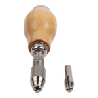 Jeweler Pin Vise with Wooden Handle for Wire Wrapping Drill Tool