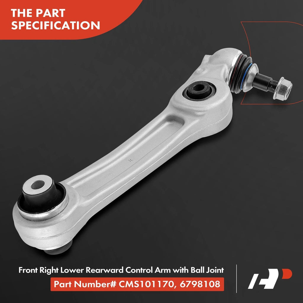 2X Front Lower Rearward Control Arm with Ball Joint for BMW F01 (2008–2015)