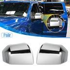 Chrome Rearview Mirror Cover Caps for Ford F150 (2015–2023)