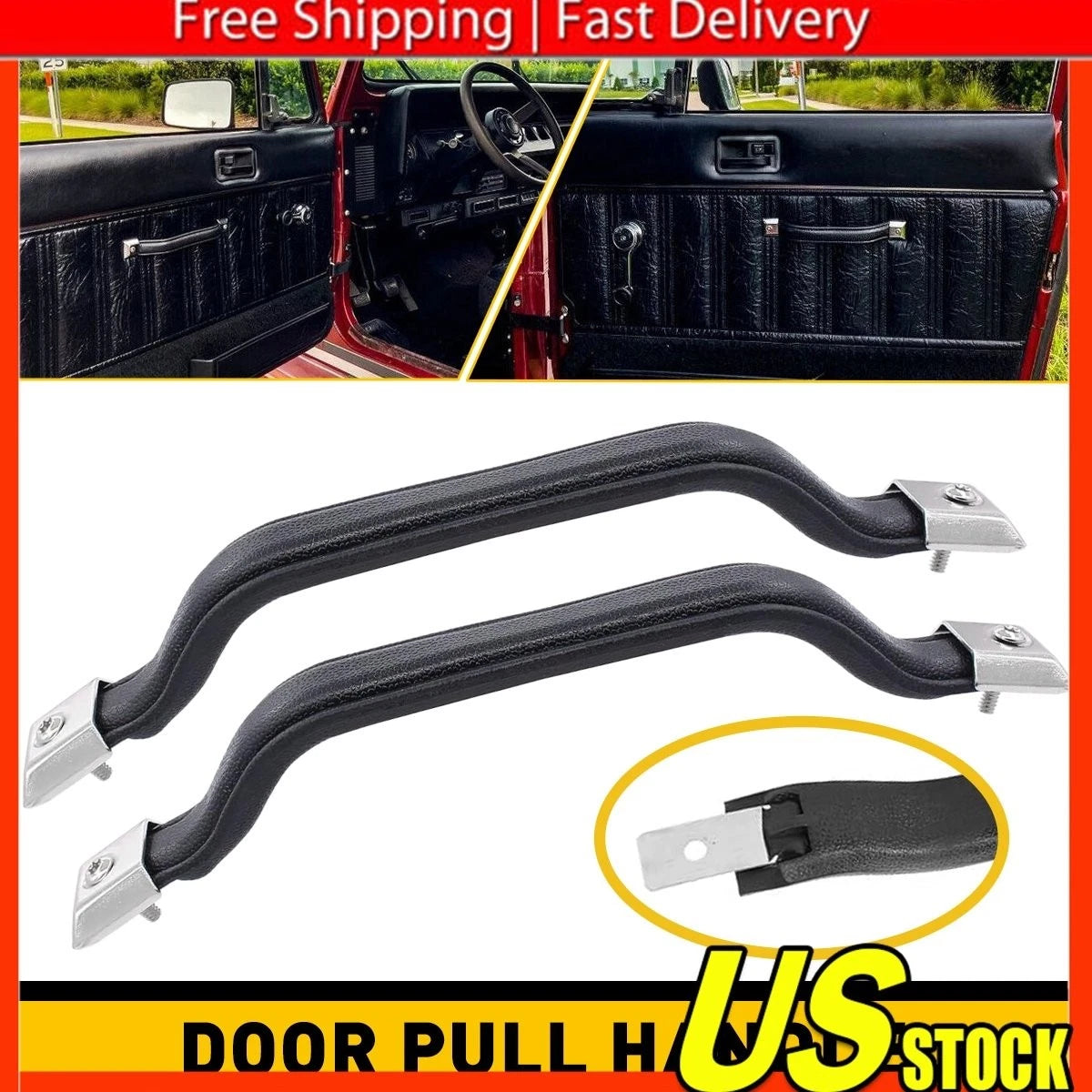 Interior Door Handle Pull for Jeep CJ5 CJ7 CJ8 Wrangler YJ (1976–1995)