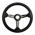 Steering Wheel with Leather Grip Brushed Black 6-Hole for Jeep Wrangler (2007–2018)