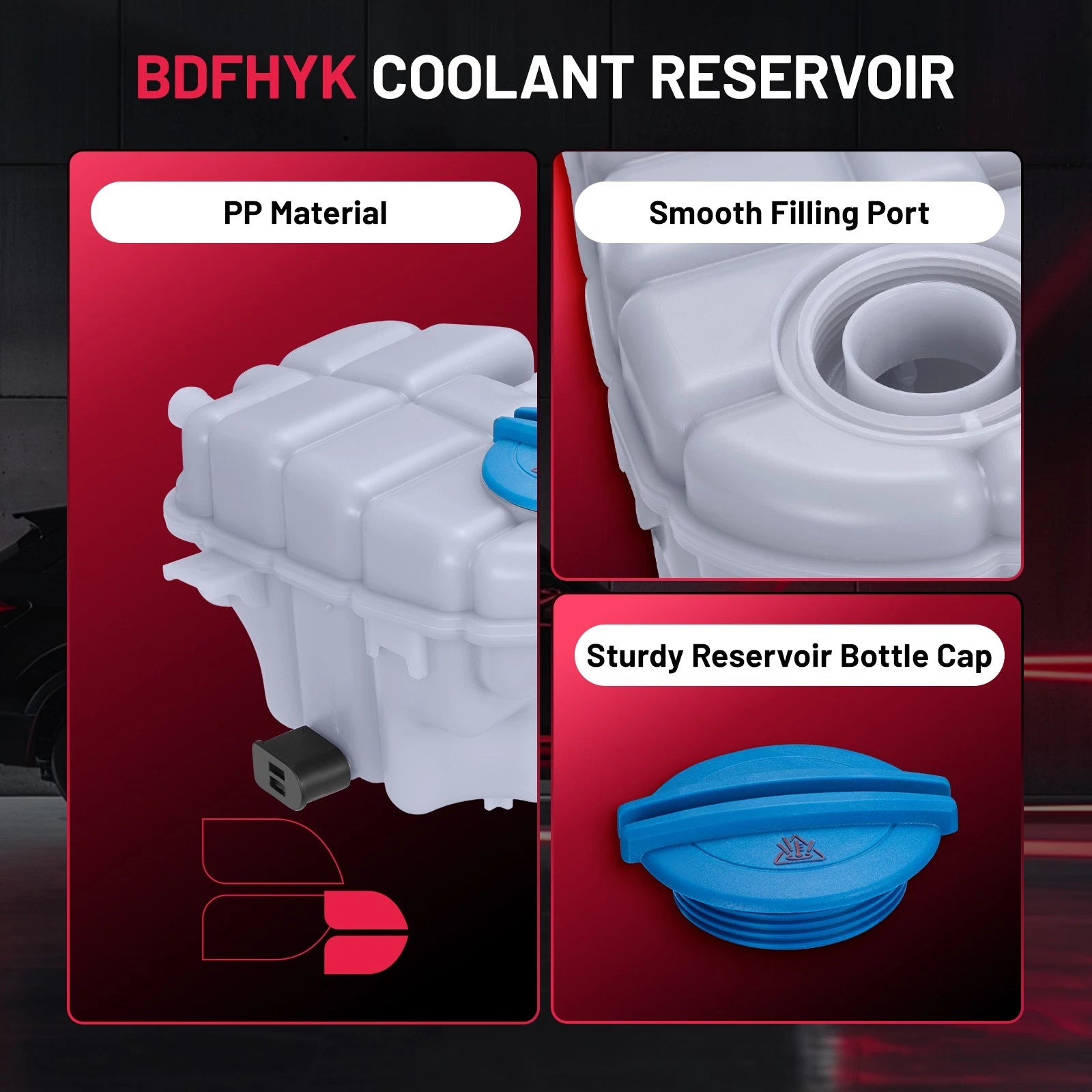 Coolant Expansion Recovery Overflow Tank w/ Cap for Audi A6 A7 (2012–2018)