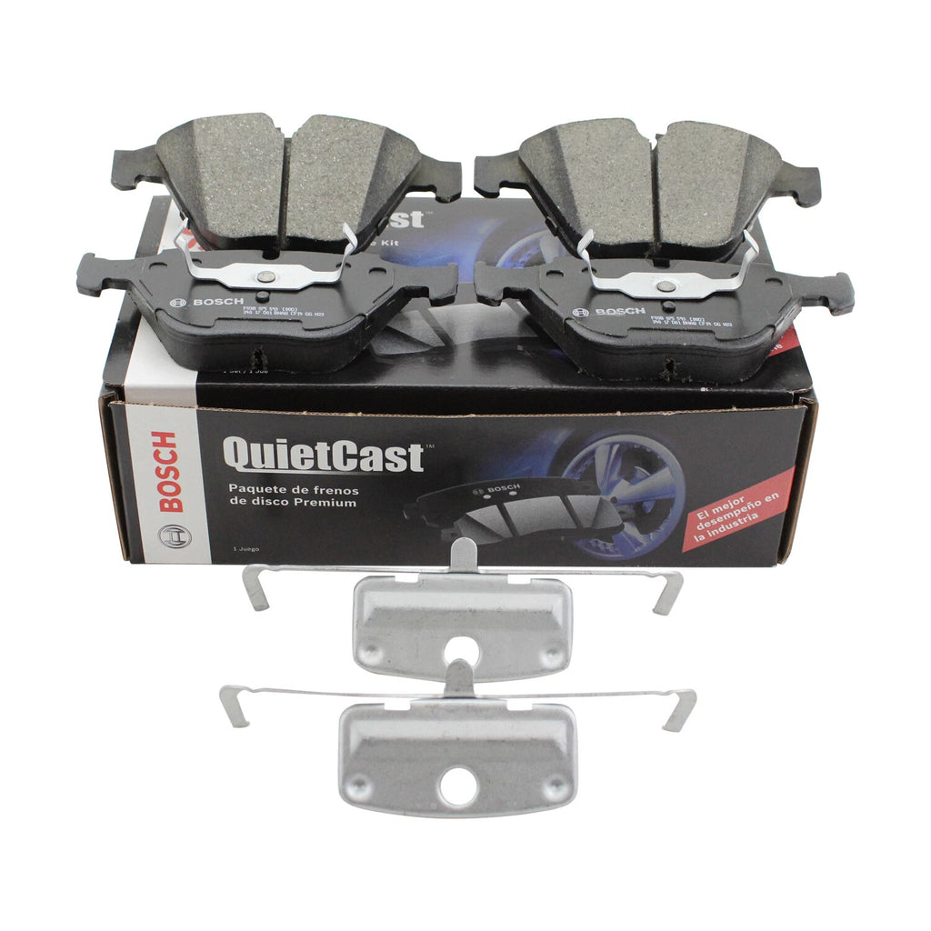 Set of 4 Bosch QuietCast Front Ceramic Brake Pads for BMW E82 E60 E63 E64 E66 E89 E90 (2007–2013)