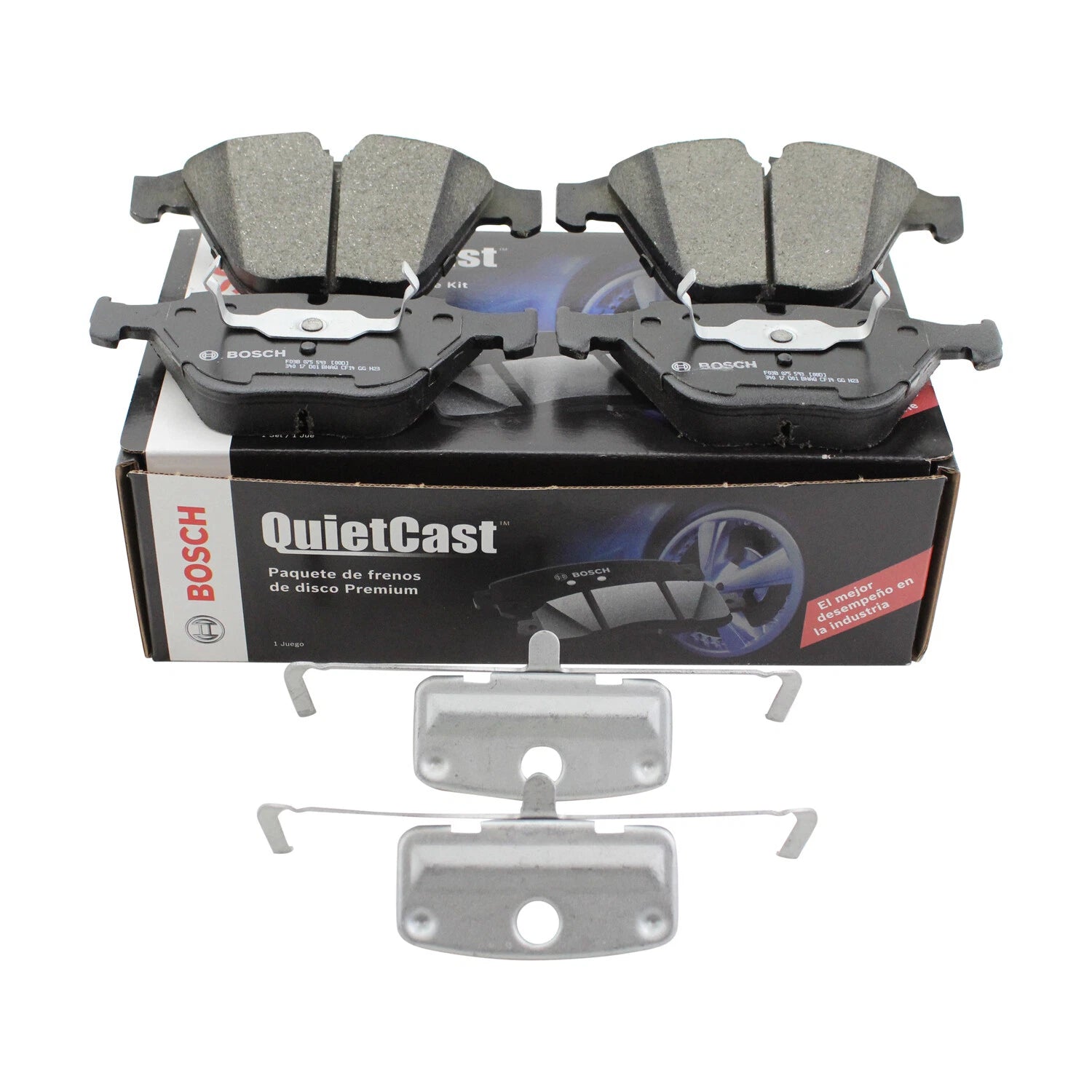 Set of 4 Bosch QuietCast Front Ceramic Brake Pads for BMW E82 E60 E63 E64 E66 E89 E90 (2007–2013)