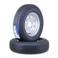 2 Free Country Trailer Tire Rims ST175/80R13 8-Ply 5 Lug x 4.5" Silver Spoke
