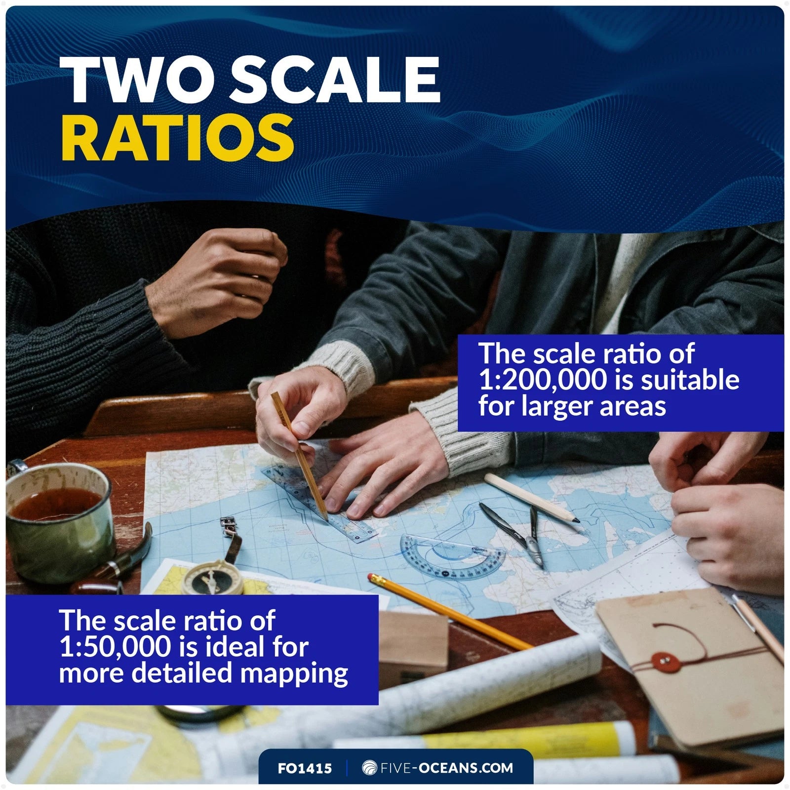 Chart Protractor for Five Oceans Navigation (FO1415)