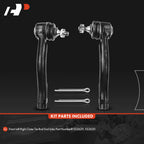 2X Front Outer Tie Rod Ends for Hyundai Sonata (1999–2005) Kia Optima (2001–2006)