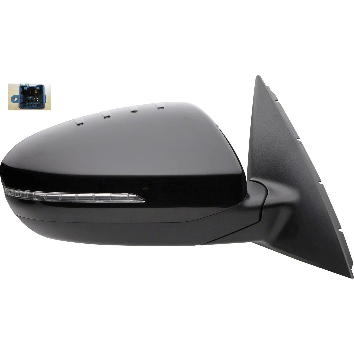 Replacement Ready to Paint Passenger Side Power Mirror w/Heated Glass