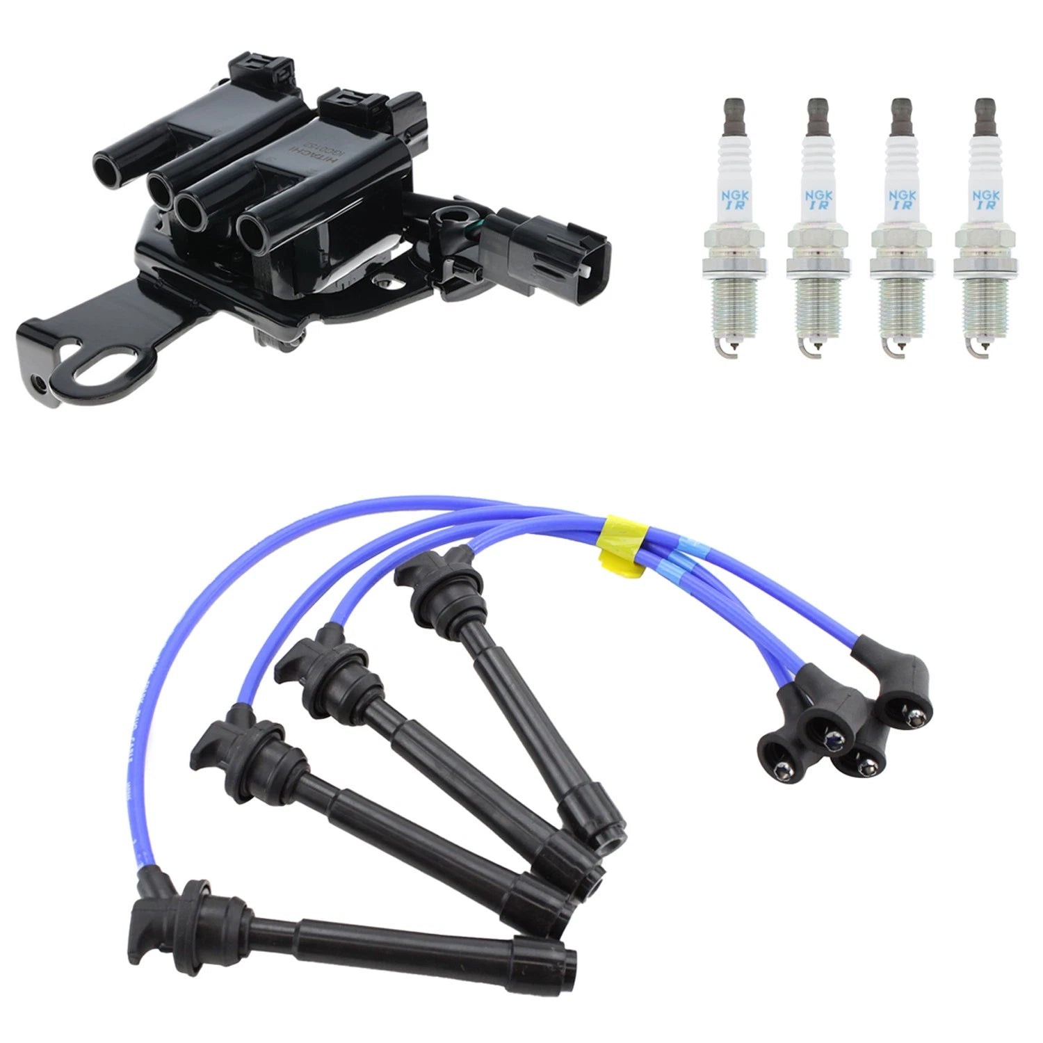 Set of 2 Ignition Coils & 4 NGK Laser Iridium Spark Plugs for Tucson